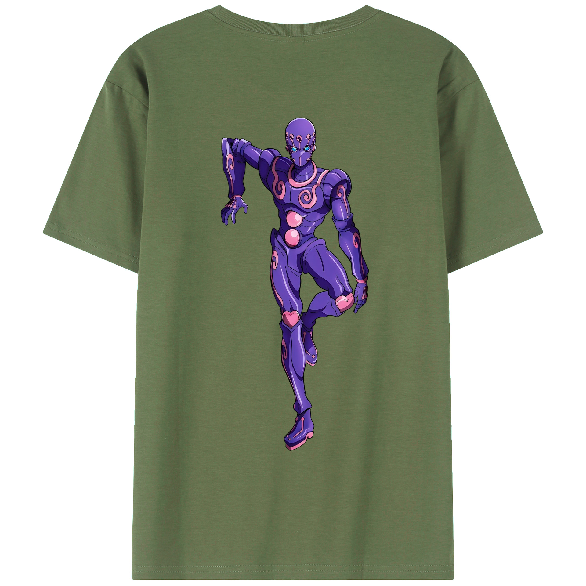 （画像用） ジョジョの奇妙な冒険 JoJo's Bizarre Adventure 綿100％ メンズ半袖Tシャツ（バックプリント） 通気性